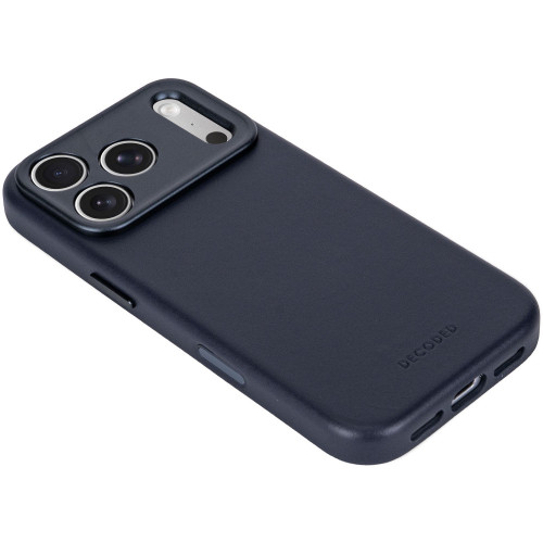 Decoded Leather Backcover - skórzane etui do iPhone 18 Pro / 17 Pro kompatybilne z MagSafe (midnight), widok 8
