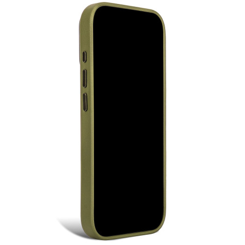 Decoded Leather Backcover - skórzane etui do iPhone 18 Pro / 17 Pro kompatybilne z MagSafe (moss green), pohled 5