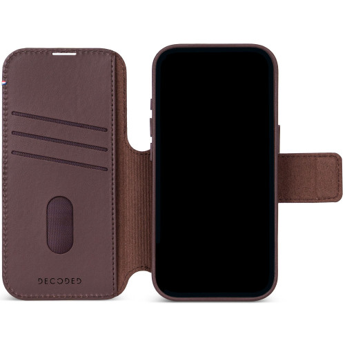 Decoded Leather Detachable Wallet - skórzane etui do iPhone 18 Pro / 17 Pro kompatybilne z MagSafe (chocolat brown), widok 7