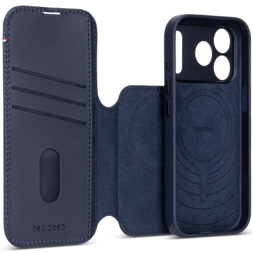 Decoded Leather Detachable Wallet - skórzane etui do iPhone 18 Pro / 17 Pro kompatybilne z MagSafe (midnight), widok 8