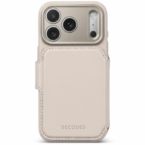 Decoded Leather Detachable Wallet - skórzane etui do iPhone 18 Pro / 17 Pro kompatybilne z MagSafe (taupe), widok 2