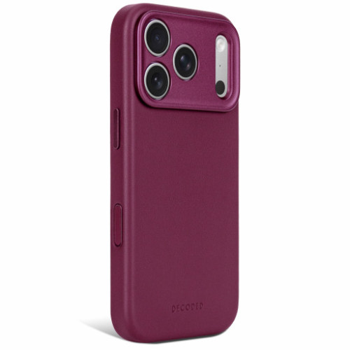 Decoded Leather Backcover - skórzane etui do iPhone 18 Pro Max / 17 Pro Max kompatybilne z MagSafe (aubergine), Ansicht 2