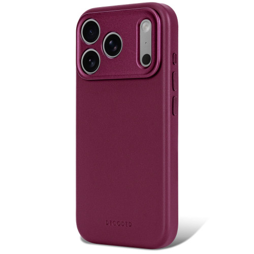 Decoded Leather Backcover - skórzane etui do iPhone 18 Pro Max / 17 Pro Max kompatybilne z MagSafe (aubergine), Ansicht 8