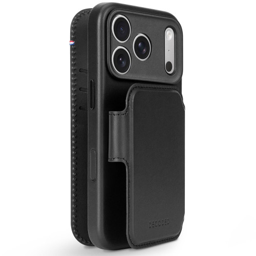 Decoded Leather Detachable Wallet - skórzane etui do iPhone 18 Pro Max / 17 Pro Max kompatybilne z MagSafe (black), widok 2