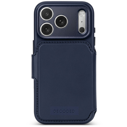 Decoded Leather Detachable Wallet - skórzane etui do iPhone 18 Pro Max / 17 Pro Max kompatybilne z MagSafe (midnight)
