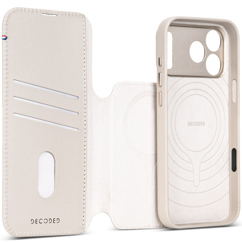 Decoded Leather Detachable Wallet - skórzane etui do iPhone 18 Pro Max / 17 Pro Max kompatybilne z MagSafe (taupe), pohled 6