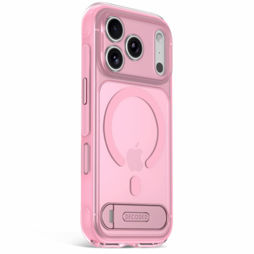 Decoded AntiMicrobial Hybrid Stand Backcover - etui z podstawką do iPhone 18 Pro / 17 Pro kompatybilne z MagSafe (clear pink), Ansicht 8