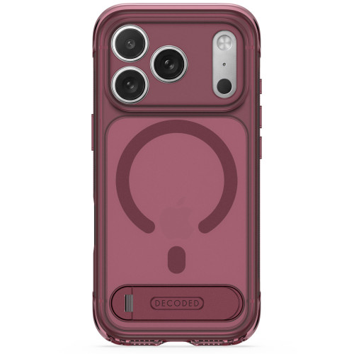 Decoded AntiMicrobial Hybrid Stand Backcover - etui z podstawką do iPhone 18 Pro / 17 Pro kompatybilne z MagSafe (rose quartz)