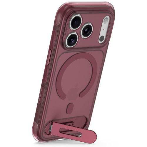 Decoded AntiMicrobial Hybrid Stand Backcover - etui z podstawką do iPhone 18 Pro / 17 Pro kompatybilne z MagSafe (rose quartz), pohled 3