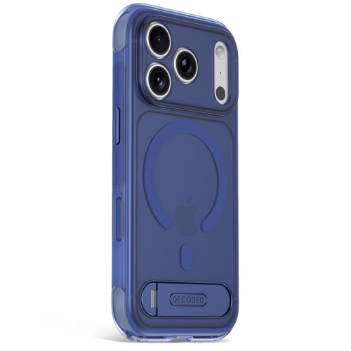 Decoded AntiMicrobial Hybrid Stand Backcover - etui z podstawką do iPhone 18 Pro / 17 Pro kompatybilne z MagSafe (atlantic blue), pohled 7