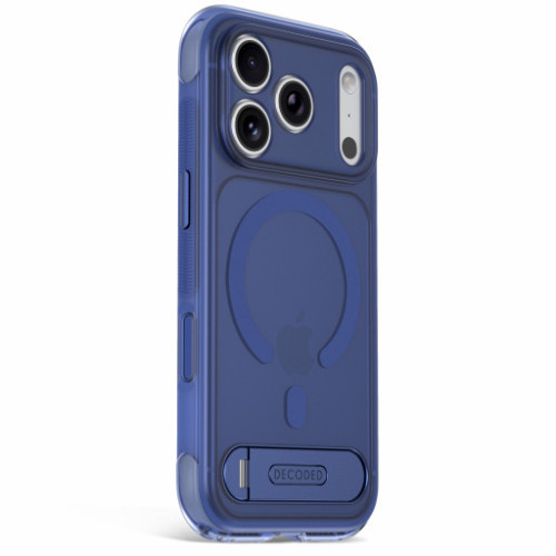 Decoded AntiMicrobial Hybrid Stand Backcover - etui z podstawką do iPhone 18 Pro / 17 Pro kompatybilne z MagSafe (atlantic blue), pohled 8