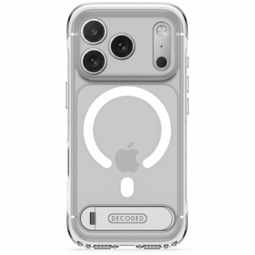 Decoded AntiMicrobial Hybrid Stand Backcover - etui z podstawką do iPhone 18 Pro / 17 Pro kompatybilne z MagSafe (clear), widok 2