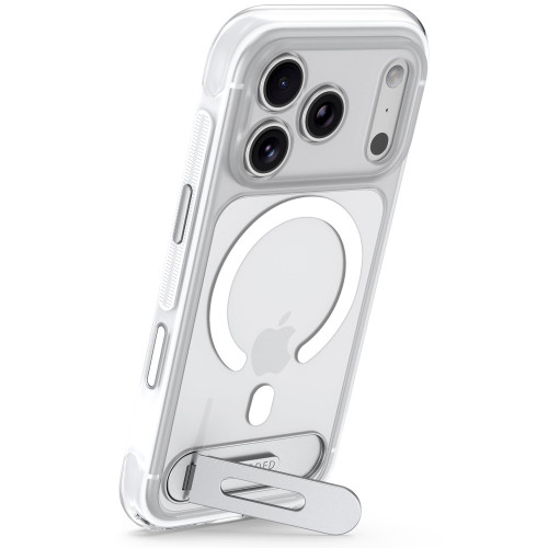 Decoded AntiMicrobial Hybrid Stand Backcover - etui z podstawką do iPhone 18 Pro / 17 Pro kompatybilne z MagSafe (clear), widok 3