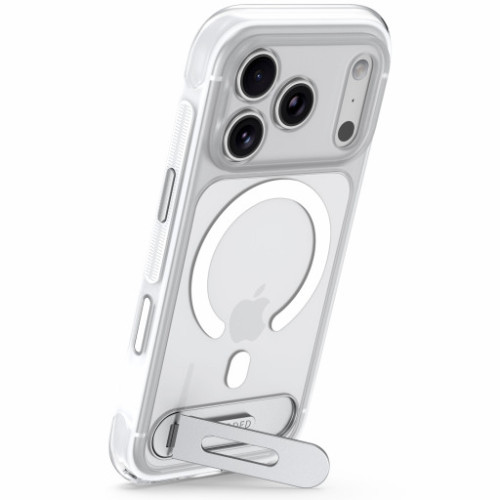 Decoded AntiMicrobial Hybrid Stand Backcover - etui z podstawką do iPhone 18 Pro / 17 Pro kompatybilne z MagSafe (clear), widok 4