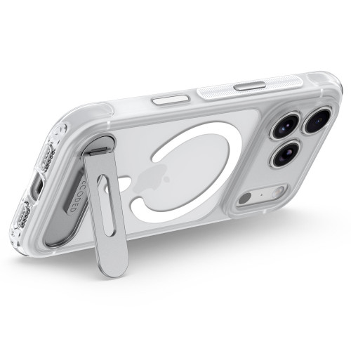 Decoded AntiMicrobial Hybrid Stand Backcover - etui z podstawką do iPhone 18 Pro / 17 Pro kompatybilne z MagSafe (clear), widok 6