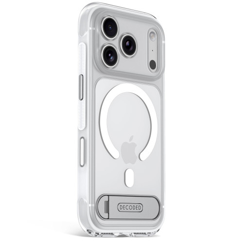 Decoded AntiMicrobial Hybrid Stand Backcover - etui z podstawką do iPhone 18 Pro / 17 Pro kompatybilne z MagSafe (clear), widok 7