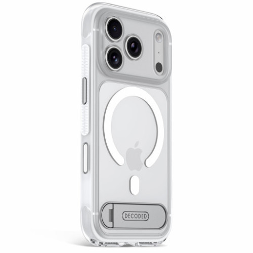 Decoded AntiMicrobial Hybrid Stand Backcover - etui z podstawką do iPhone 18 Pro / 17 Pro kompatybilne z MagSafe (clear), widok 8