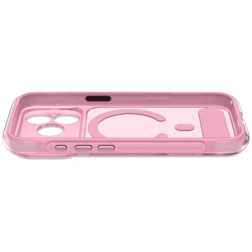 Decoded AntiMicrobial Hybrid Stand Backcover - etui z podstawką do iPhone 18 Pro Max / 17 Pro Max kompatybilne z MagSafe (clear pink), pohled 6