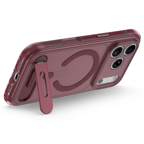 Decoded AntiMicrobial Hybrid Stand Backcover - etui do iPhone 18 Pro Max / 17 Pro Max kompatybilne z MagSafe (rose quartz), pohled 7