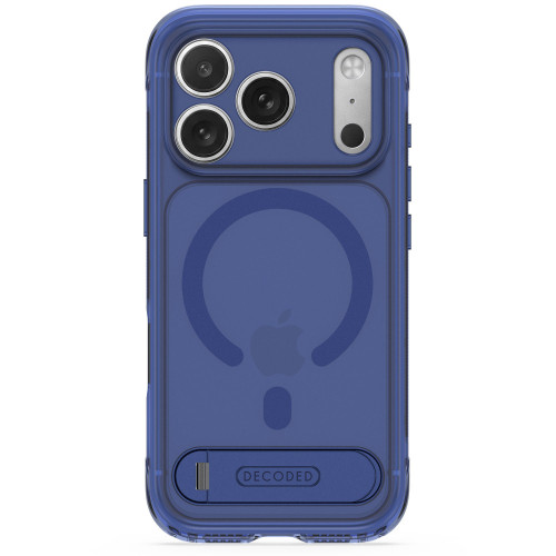 Decoded AntiMicrobial Hybrid Stand Backcover - etui z podstawką do iPhone 18 Pro Max / 17 Pro Max kompatybilne z MagSafe (atlantic blue)