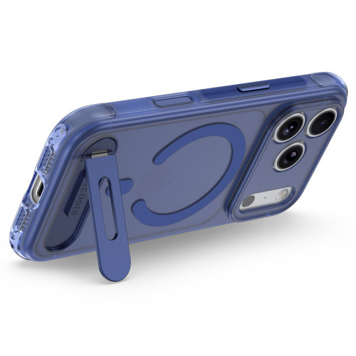 Decoded AntiMicrobial Hybrid Stand Backcover - etui z podstawką do iPhone 18 Pro Max / 17 Pro Max kompatybilne z MagSafe (atlantic blue), view 4