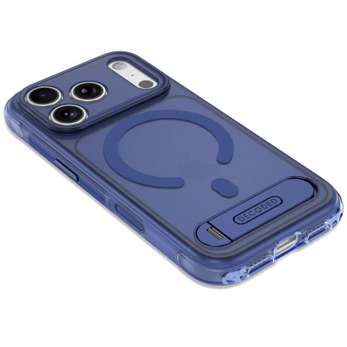 Decoded AntiMicrobial Hybrid Stand Backcover - etui z podstawką do iPhone 18 Pro Max / 17 Pro Max kompatybilne z MagSafe (atlantic blue), pohled 8