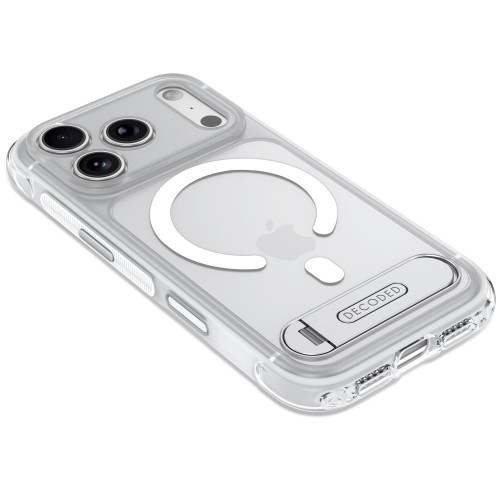 Decoded AntiMicrobial Hybrid Stand Backcover - etui z podstawką do iPhone 18 Pro Max / 17 Pro Max kompatybilne z MagSafe (clear), pohled 8