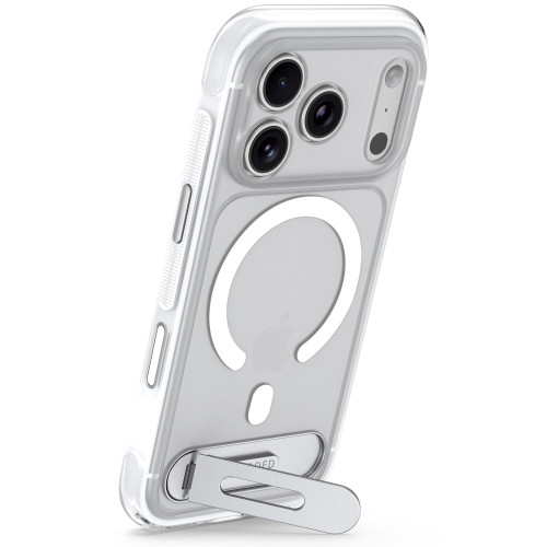 Decoded AntiMicrobial Hybrid Stand Backcover - etui z podstawką do iPhone 18 Pro Max / 17 Pro Max kompatybilne z MagSafe (frosted white), widok 2