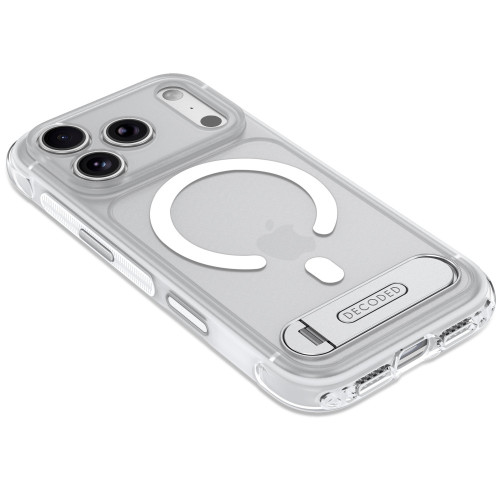 Decoded AntiMicrobial Hybrid Stand Backcover - etui z podstawką do iPhone 18 Pro Max / 17 Pro Max kompatybilne z MagSafe (frosted white), widok 8