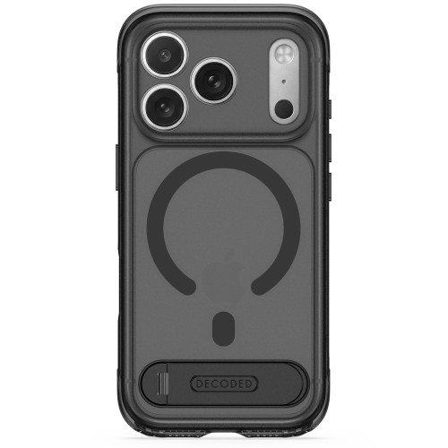 Decoded AntiMicrobial Hybrid Stand Backcover - etui z podstawką do iPhone 18 Pro Max / 17 Pro Max kompatybilne z MagSafe (frosted black)
