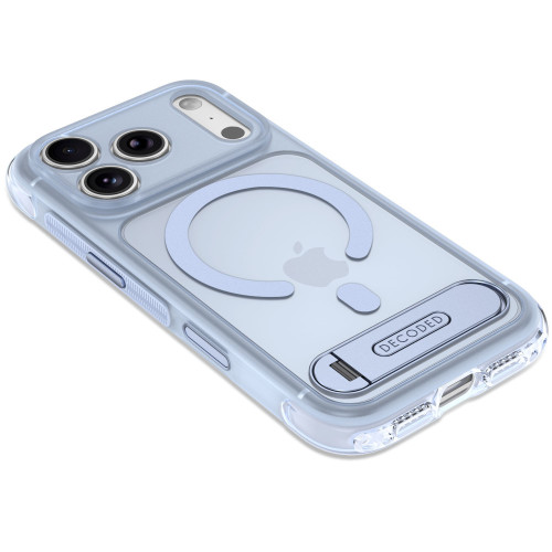 Decoded AntiMicrobial Hybrid Stand Backcover - etui z podstawką do iPhone 18 Pro Max / 17 Pro Max kompatybilne z MagSafe (clear navy), pohled 8