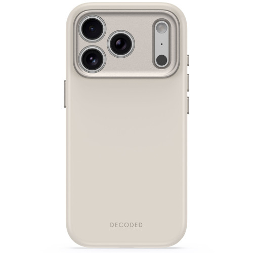 Decoded AntiMicrobial Silicone Backcover - etui do iPhone 18 Pro / 17 Pro kompatybilne z MagSafe (pebble grey)
