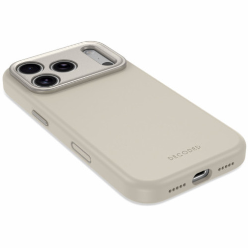 Decoded AntiMicrobial Silicone Backcover - etui do iPhone 18 Pro / 17 Pro kompatybilne z MagSafe (pebble grey), widok 4