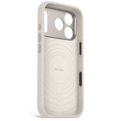 Decoded AntiMicrobial Silicone Backcover - etui do iPhone 18 Pro Max / 17 Pro Max kompatybilne z MagSafe (pebble grey), widok 3