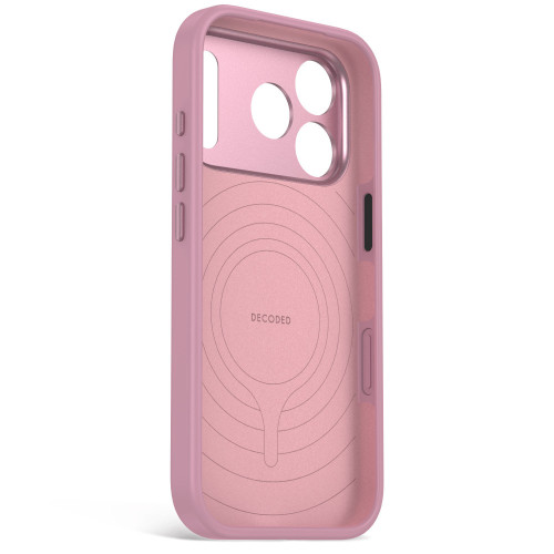 Decoded AntiMicrobial Silicone Backcover - etui do iPhone 18 Pro Max / 17 Pro Max kompatybilne z MagSafe (rose quartz ), pohled 3