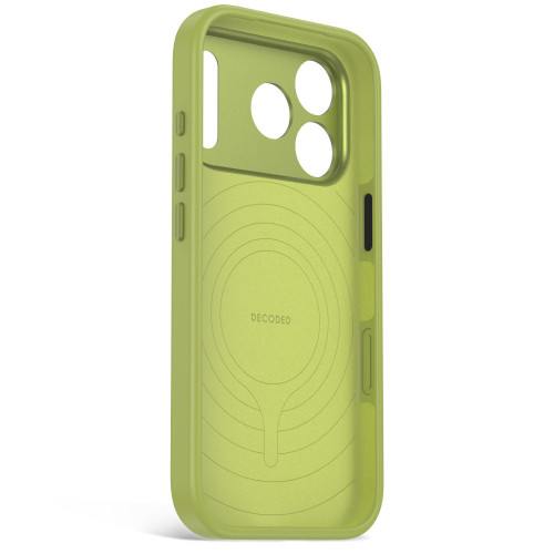 Decoded AntiMicrobial Silicone Backcover - etui do iPhone 18 Pro Max / 17 Pro Max kompatybilne z MagSafe (moss green), pohled 3