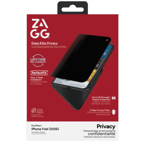 ZAGG Invisibleshield Glass Elite Privacy - prywatyzujące szkło ochronne do iPhone Duo (zewnętrzne), Ansicht 3