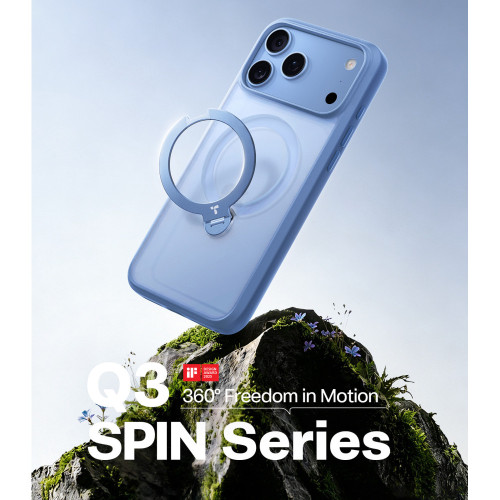 TORRAS Ostand Q3 Spin - etui do iPhone 18 Pro Max / 17 Pro Max kompatybilne z MagSafe (blue), nézet 2