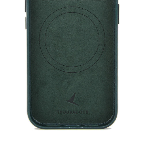 Troubadour Leather Case - etui skórzane do iPhone 18 Pro / 17 Pro kompatybilne z MagSafe (obsidian green), view 8