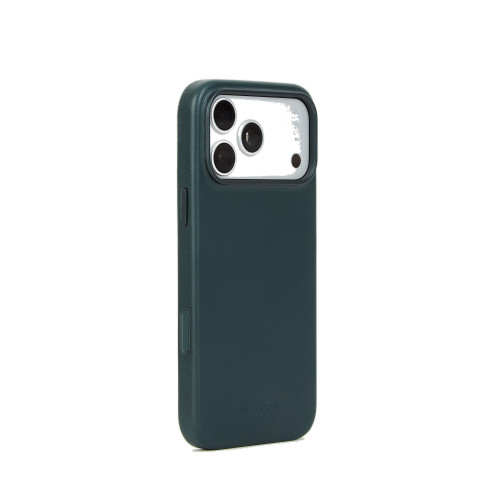 Troubadour Leather Case - etui skórzane do iPhone 18 Pro Max / 17 Pro Max kompatybilne z MagSafe (obsidian green)