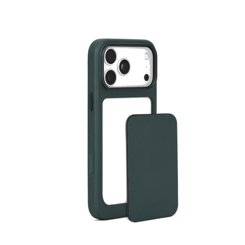Troubadour Modular Leather Case - etui skórzane do iPhone 18 Pro Max / 17 Pro Max kompatybilne z MagSafe (obsidian green), Ansicht 3