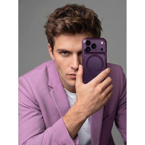 Laut Crystal Fluro - etui do iPhone 18 Pro / 17 Pro kompatybilne z MagSafe (plum crystal), widok 3