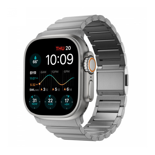 NOMAD Titanium Band - tytanowa bransoleta do Apple Watch 44mm-49mm (Apple Watch 4-11, SE 1-3, Ultra 1-3) V3 (natural hardware)