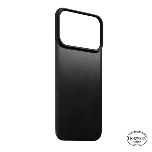 NOMAD Magnetic Leather Back - nakładka magnetyczna na iPhone 18 Pro / 17 Pro kompatybilna z MagSafe, skóra Horween (black)