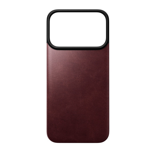 NOMAD Magnetic Leather Back - nakładka magnetyczna na iPhone 18 Pro / 17 Pro kompatybilna z MagSafe, skóra Horween (burgundy), view 5