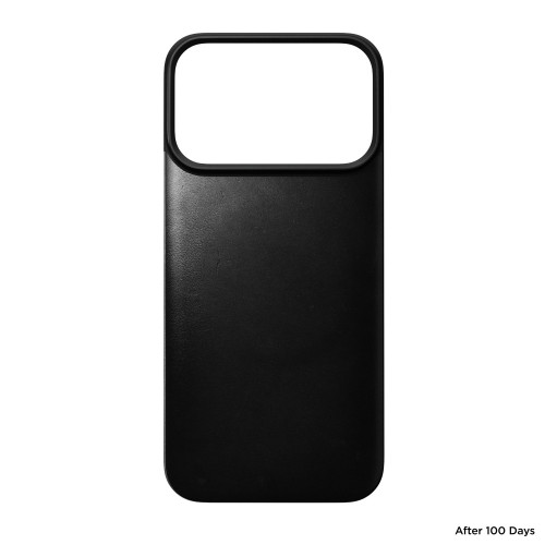 NOMAD Magnetic Leather Back - nakładka magnetyczna na iPhone 18 Pro / 17 Pro kompatybilna z MagSafe, skóra Horween (black), widok 6