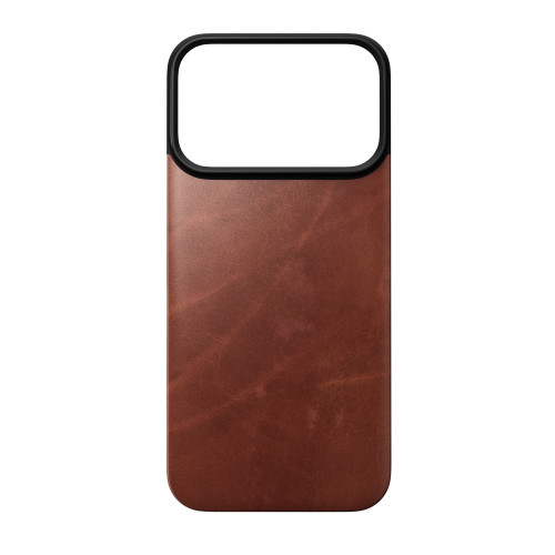 NOMAD Magnetic Leather Back - nakładka magnetyczna na iPhone 18 Pro / 17 Pro kompatybilna z MagSafe, skóra Horween (olde dublin), pohled 4