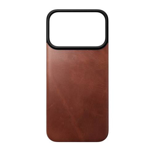 NOMAD Magnetic Leather Back - nakładka magnetyczna na iPhone 18 Pro / 17 Pro kompatybilna z MagSafe, skóra Horween (olde dublin), pohled 5