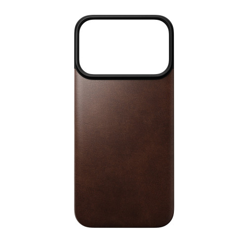 NOMAD Magnetic Leather Back - nakładka magnetyczna na iPhone 18 Pro / 17 Pro kompatybilna z MagSafe, skóra Horween (rustic brown), view 5