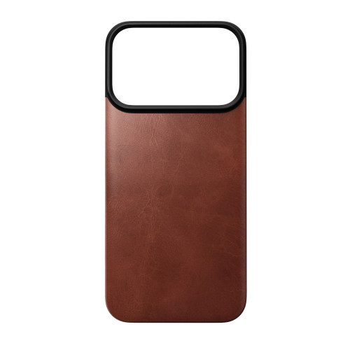 NOMAD Magnetic Leather Back - nakładka magnetyczna na iPhone 18 Pro / 17 Pro kompatybilna z MagSafe, skóra Horween (olde dublin), pohled 7